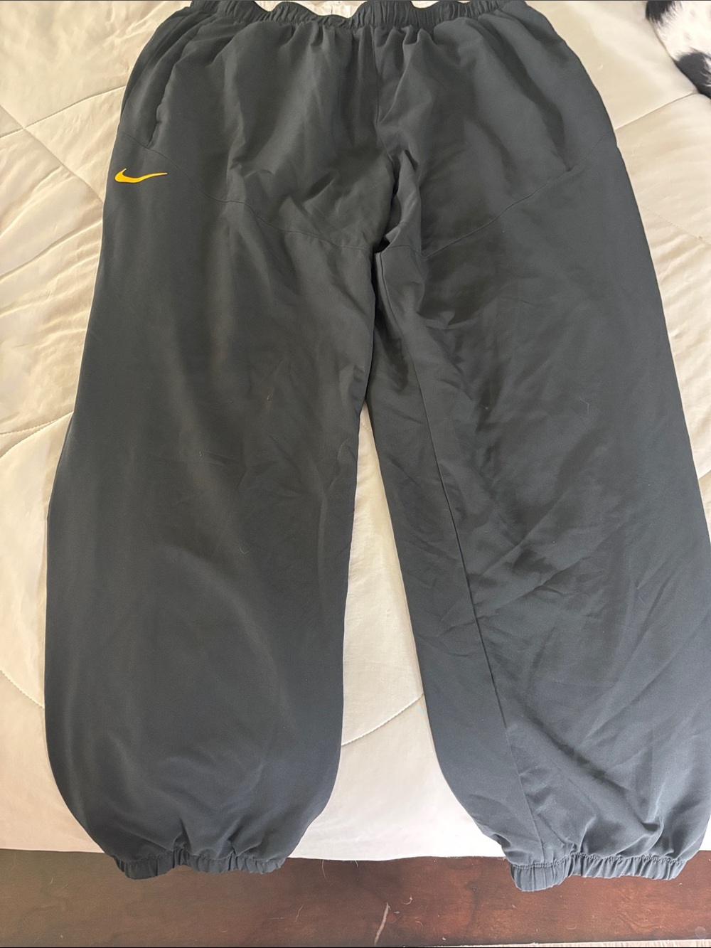 Nike Black Athletic pants; University of Pittsburgh with Yellow Swoosh